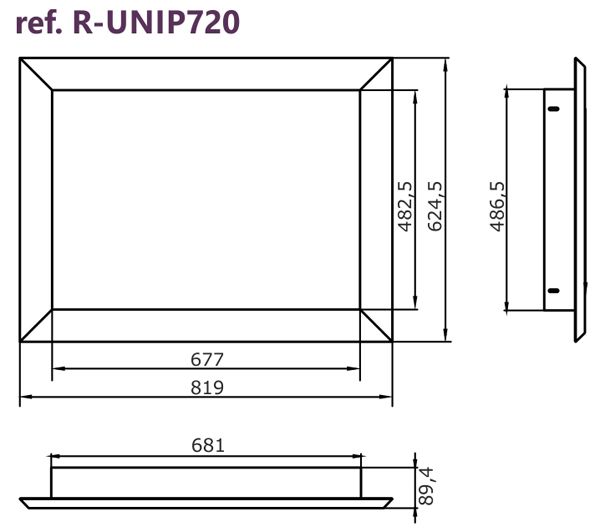 Dekoratívny rám Uniflam 720 Prestige čierný matný