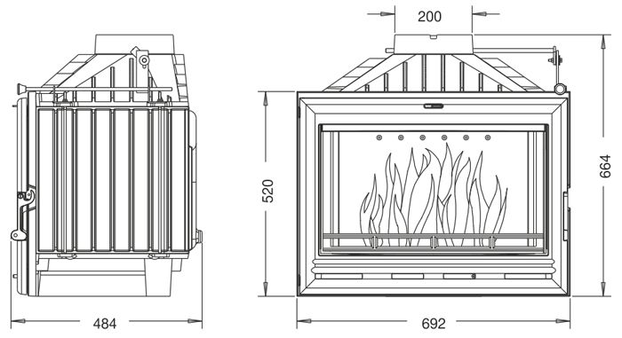 Uniflam 700 OPTION ECO s klapkou