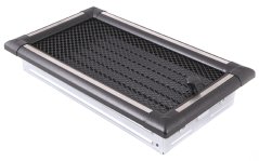 Krbová mřížka EXCLUSIVE 16x32cm grafit / inox s žaluzií