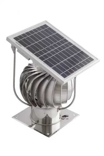 Turbowent hybridný solárny Ø150 mm - štvorcová podstava - solár 35°