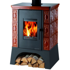 Haas+Sohn - Empoli AL II s výmeníkom a vychladzovacou slučkou (čierna, kachle karamel)