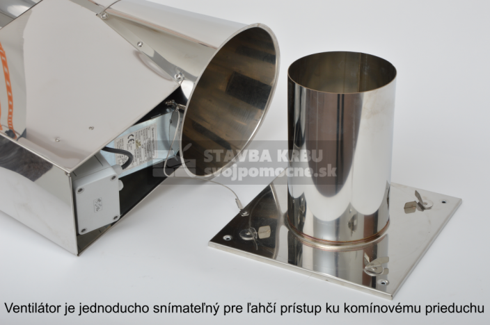 Komínový ventilátor STANDARD so štvorcovou podstavou ø200 mm