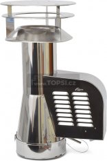 Komínový ventilátor B-K s redukcí do komína ø200 mm - se stříškou