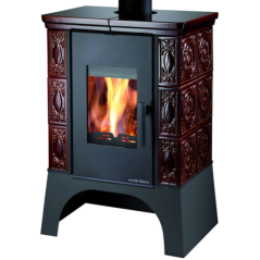 Haas+Sohn - Empoli AL II s výmeníkom a vychladzovacou slučkou (čierna, kachle hnedá)