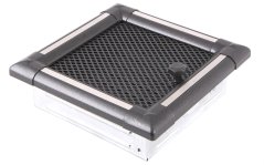 Krbová mřížka EXCLUSIVE 16x16cm grafit / inox s žaluzií