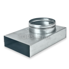 Redukcia 90° flex 125 mm - 150x50 mm