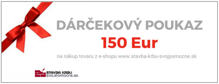Dárčekový poukaz v hodnote 150 Eur (zľava bude odpočítaná po spracovaní objednávky)