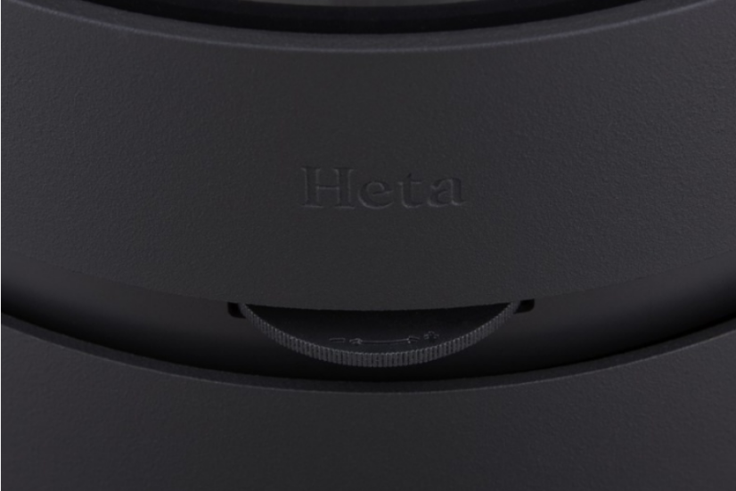 HETA - Scan-Line 8 bočné presklenie - Farba kachlí: Čierna