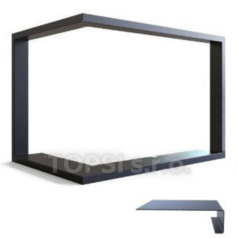 Defro Home - Krycí rámik M30 ke krbové vložce UNI INTRA ME - rohový plytký