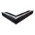 Ventlab rohový 700x500mm/100mm černý - levý