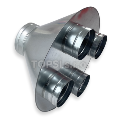 Rozbočovacia skrinka ø125/4 x ø100 mm (raketa)