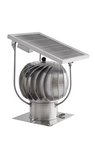 Turbowent hybridný solárny Ø150 mm - štvorcová podstava - solár 0-15 °