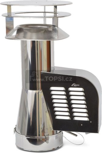 Komínový ventilátor B-K s redukcí do komína ø150 mm - se stříškou