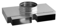 Redukcia Ø125 mm/2 x kanál 150x50 mm (SRO4) pozink