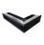 Ventlab rohový 300x500mm/100mm černý - pravý
