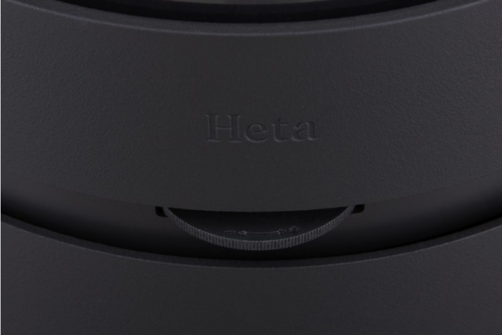 HETA - Scan-Line 8 + horná doska mastenec (oceľové boky) - Farba kachlí: Čierna