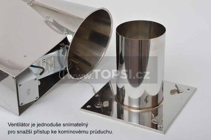 Komínový ventilátor STANDARD se čtvercovou podstavou ø150 mm