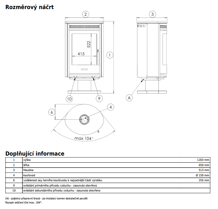 ABX - Arktis 8 otočný (sivý korpus, opláštenie mastenec, vrátane hornej dosky)