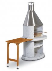 Odkladací drevený stolík ku krbu Arcus (hnedý)