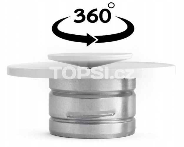 Ventilačný tanier Darco ASV ø150mm - biely  (sací / výdychový)