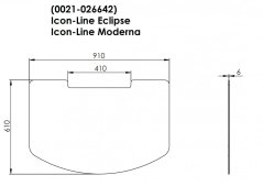 Sklo HETA před kamna ICON-LINE ECLIPSE/MODERNA