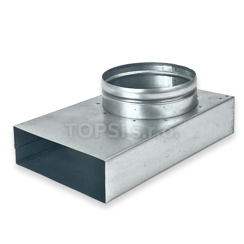 Redukce 90° flex 125 mm - 150x50 mm