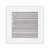 Krbová mriežka MODERN so žalúziou 21x21 cm - biela