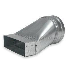 Redukcia na potrubie pr. 125 mm asymetrická - 150x50 mm