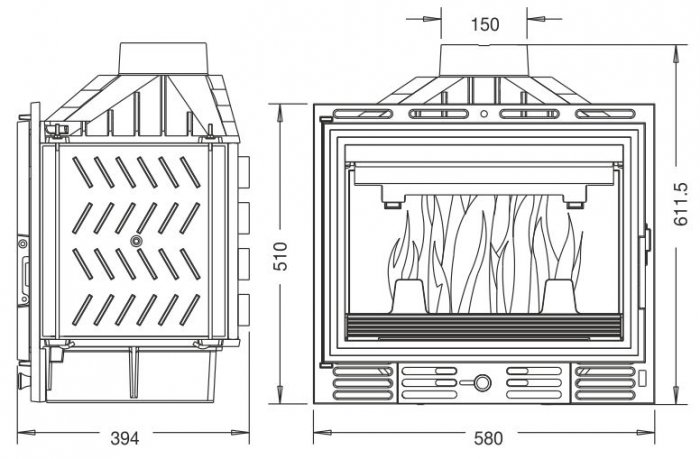 Uniflam 600 ECO s klapkou