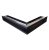 Ventlab rohový 700x500mm/100mm černý - pravý