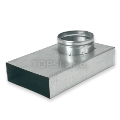 Redukcia 90° flex 100 mm - 150x50 mm