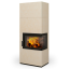 Dizajnový krb SOLID R - kachle - pravé presklenie - Farba keramiky: Emperador - 54885