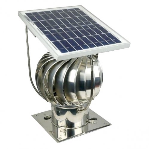 Turbowent hybridný solárny Ø150 mm - štvorcová podstava - solár 35°