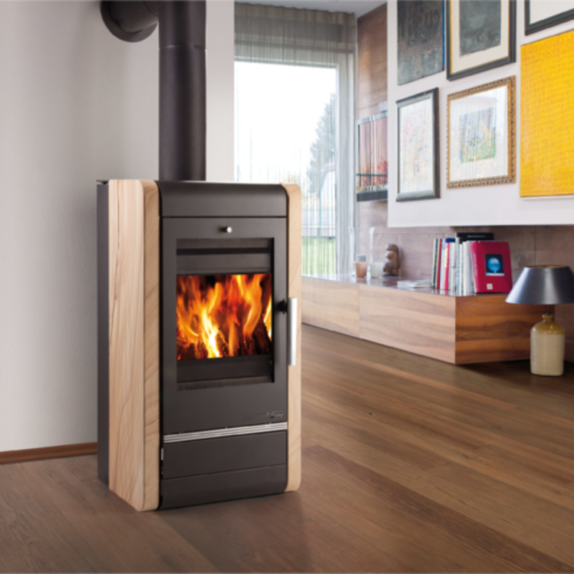 Haas+Sohn - Avesta II s výměníkem (černá, woodstone prestige)