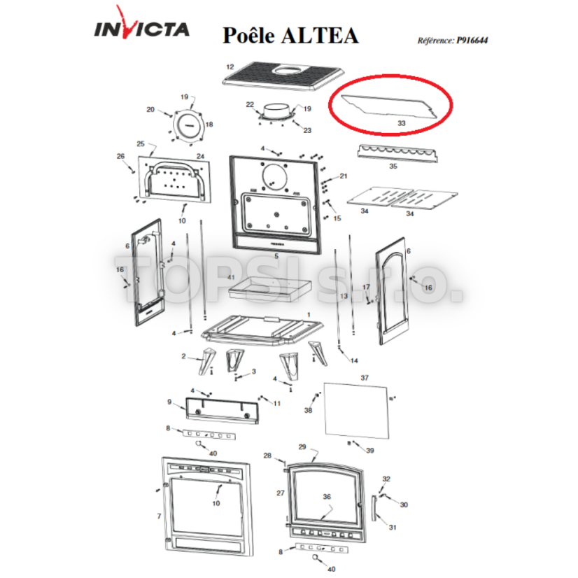 Deflektor do kamen Invicta Altea (ref. 610115)