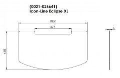 Sklo HETA před kamna ICON-LINE ECLIPSE XL