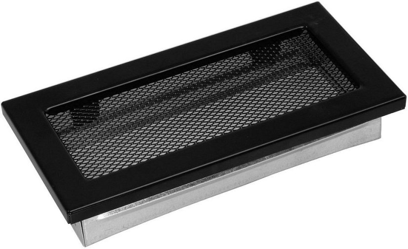 Koncová mriežka kanál 200x90mm čierna