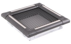 Krbová mřížka EXCLUSIVE 16x16cm grafit / inox