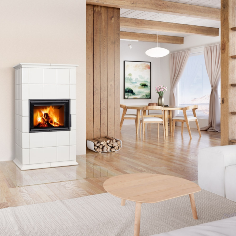Designový krb BARACCA 10 - kachle - Barva keramiky: Cipria - 33500