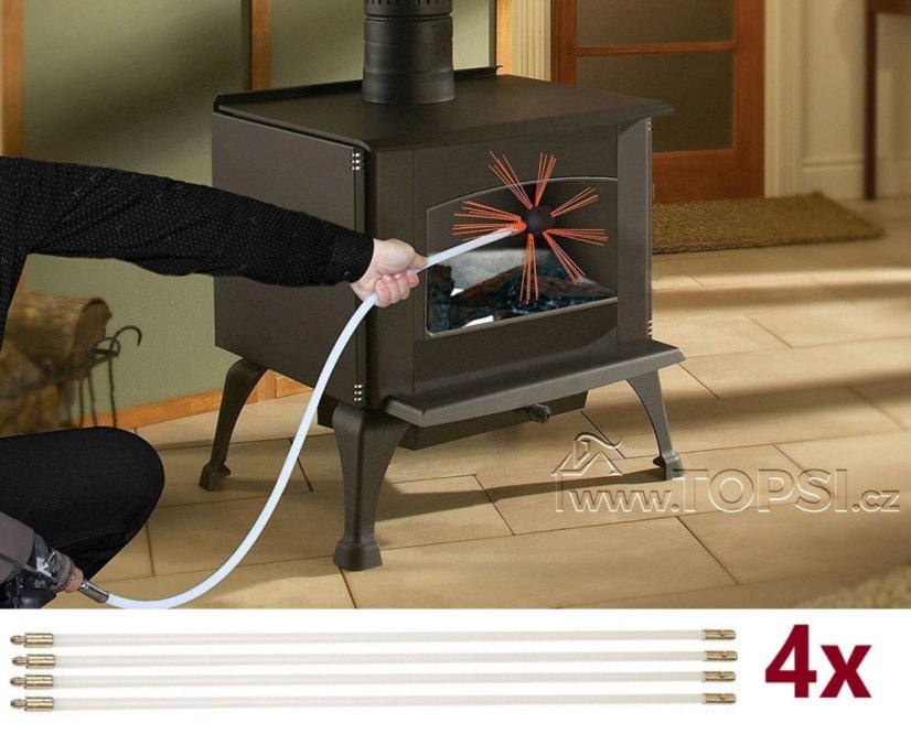 Čistič komínu - TWISTER - Délka čističe: 4 metry