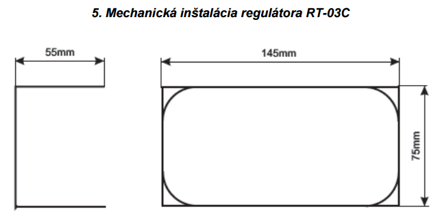 Regulátor otáčok krbového ventilátora RT-03 ARO Titanium design (podomietkový)