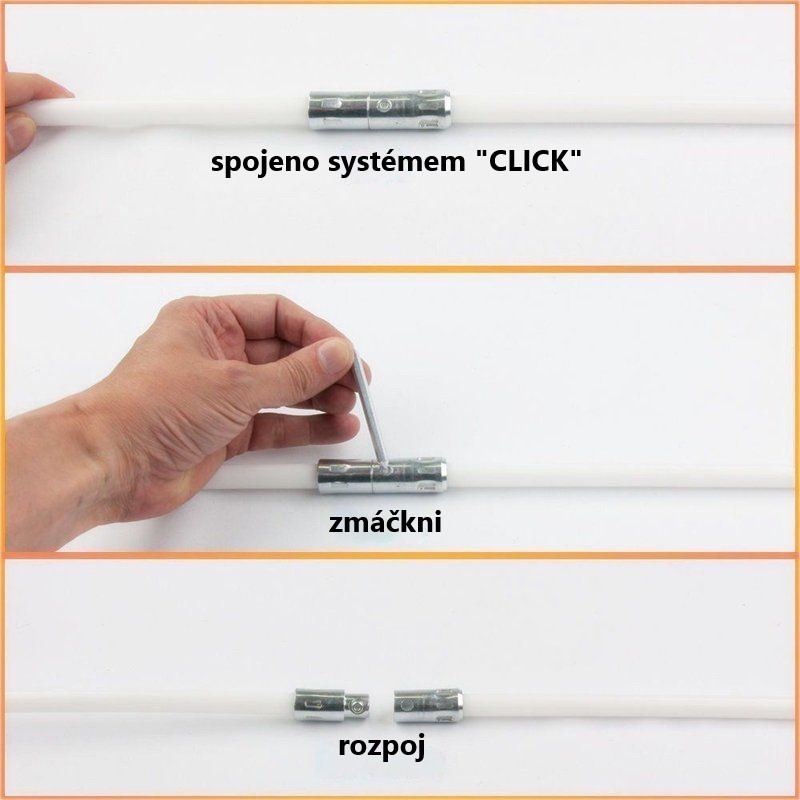 Čistič komínu - TWISTER + náhradní hlavice - Délka čističe: 12 metrů