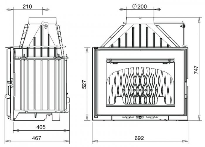 Uniflam 700 PLUS ECO s klapkou